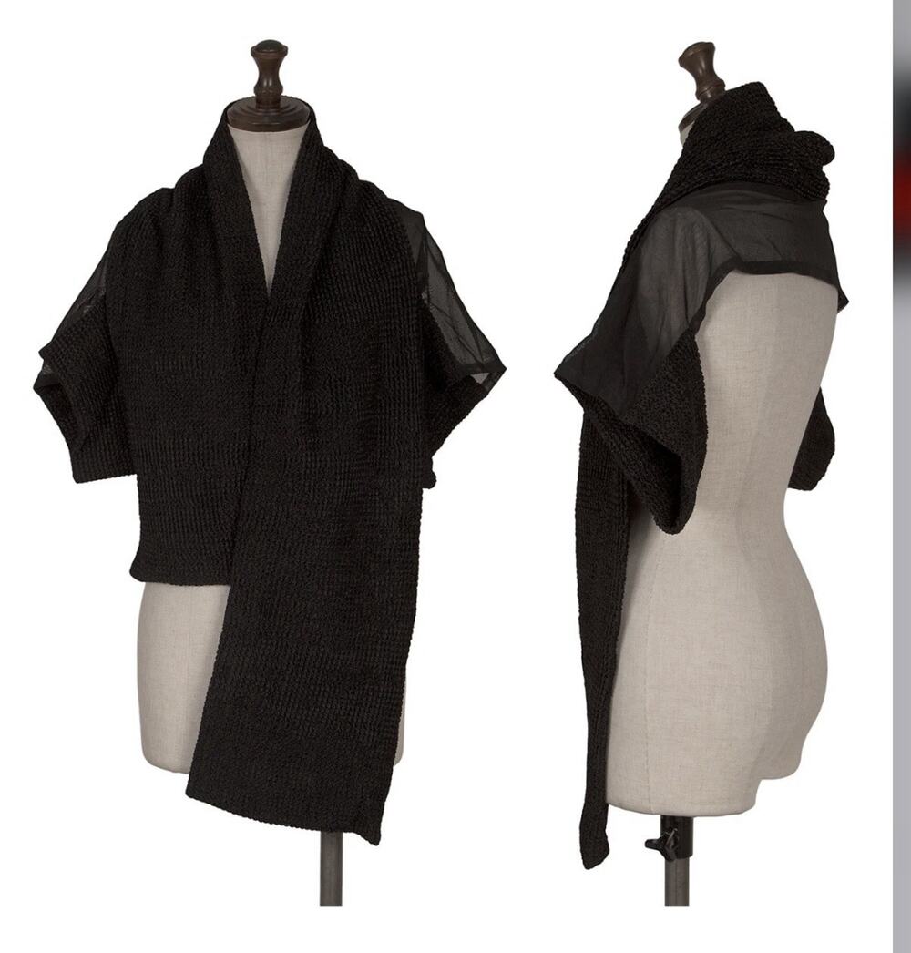 YOHJI YAMAMOTO +NOIR Black Shawl Bolero Japan M - Picture 1 of 4